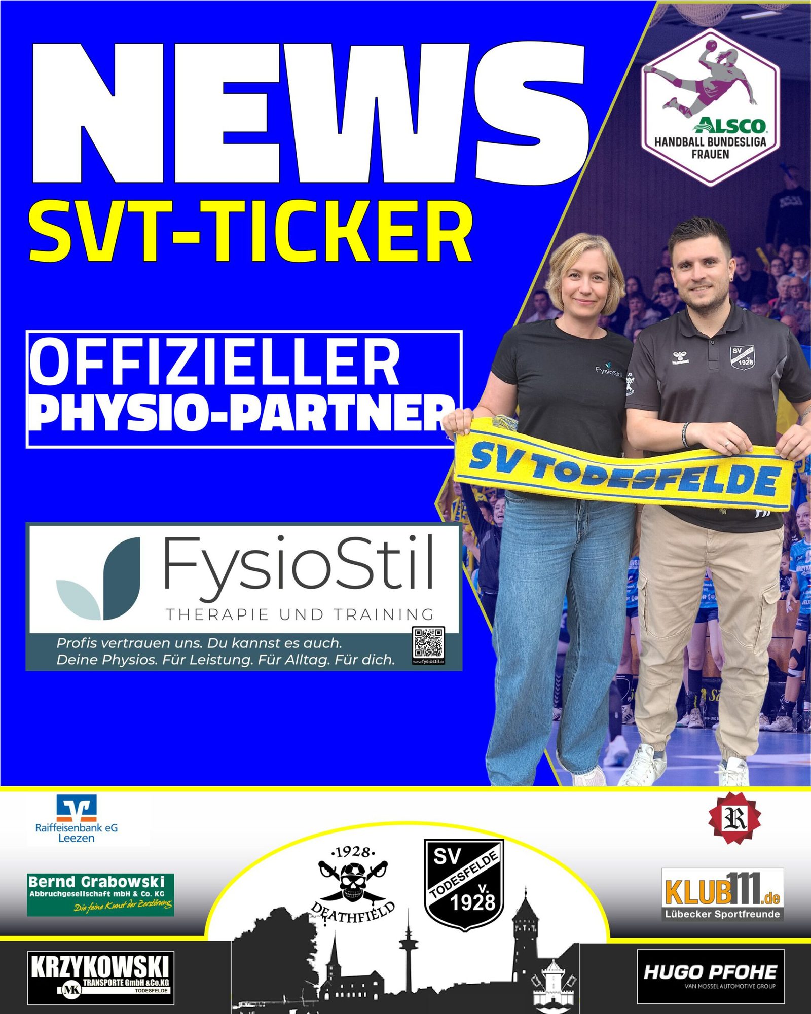 FysioStil wird offizieller Physio-Partner des SV Todesfelde