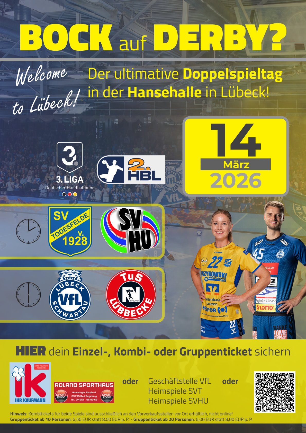 Kracher: SV Todesfelde spielt in der Hansehalle in Lübeck!